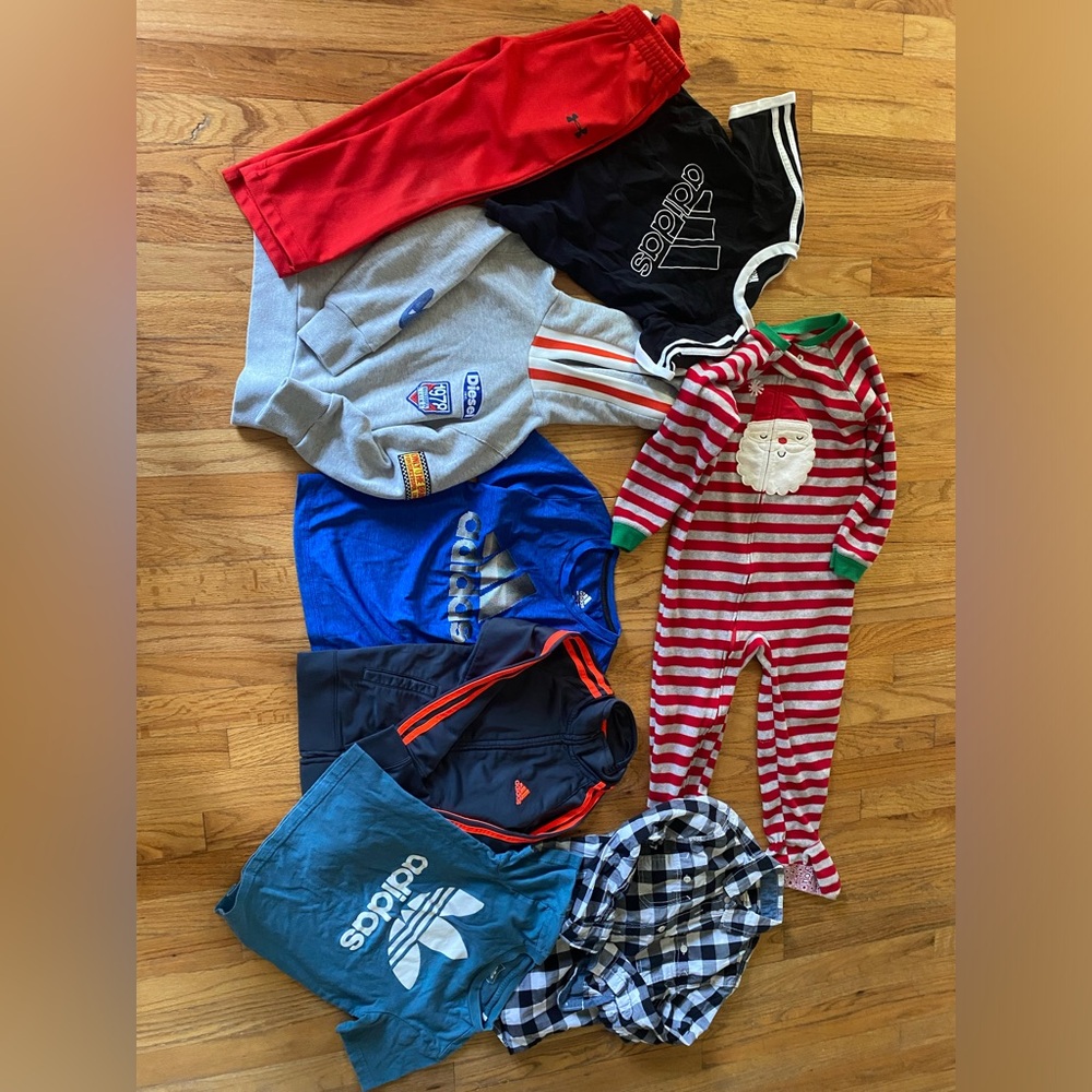 Lot of 8 size 5 boy’s clothing adidas Diesel Tucker+tate